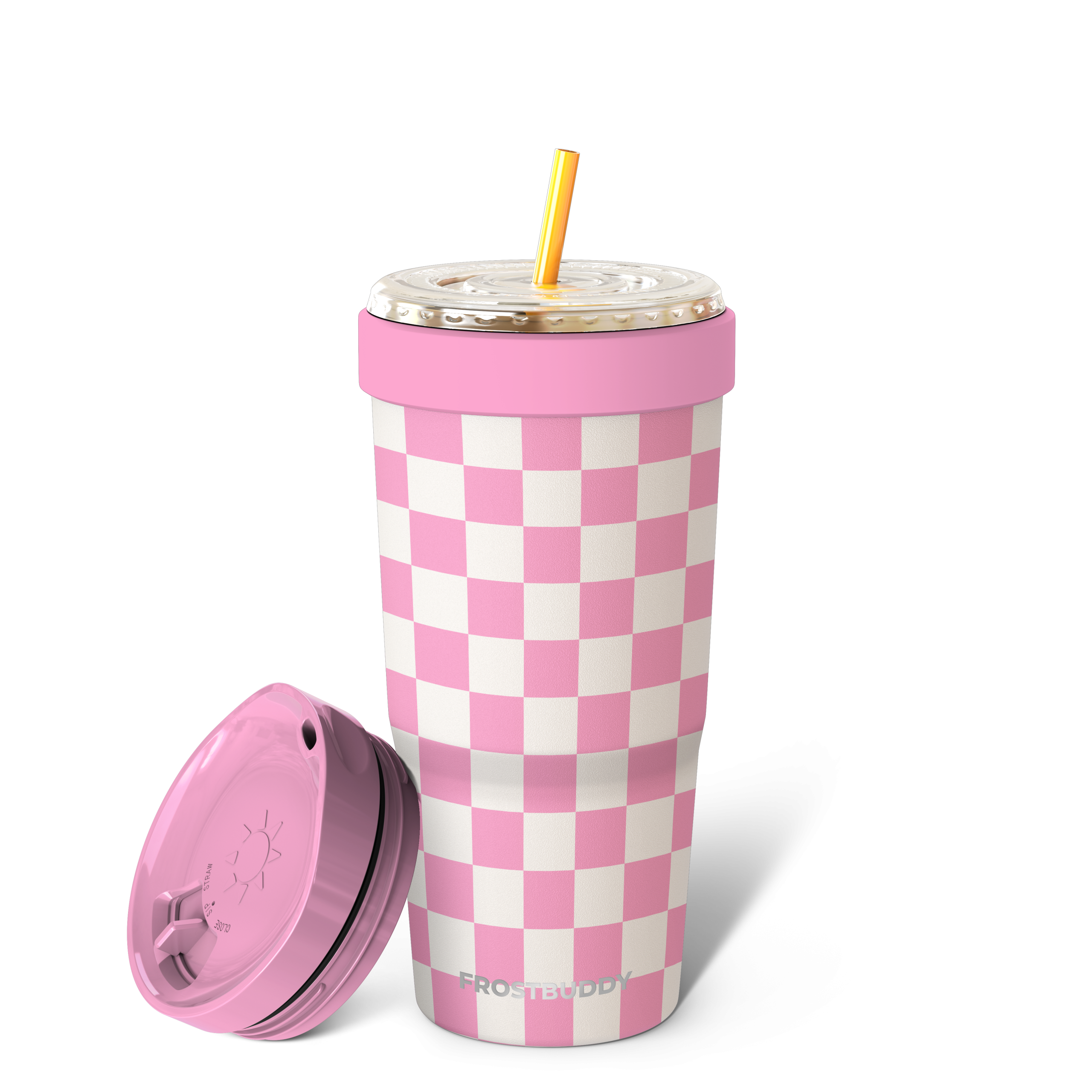 To-Go Buddy | Pink Checkered